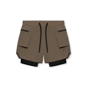 0651. Tetra-Lite™ 5" Liner Cargo Short - Deep Taupe