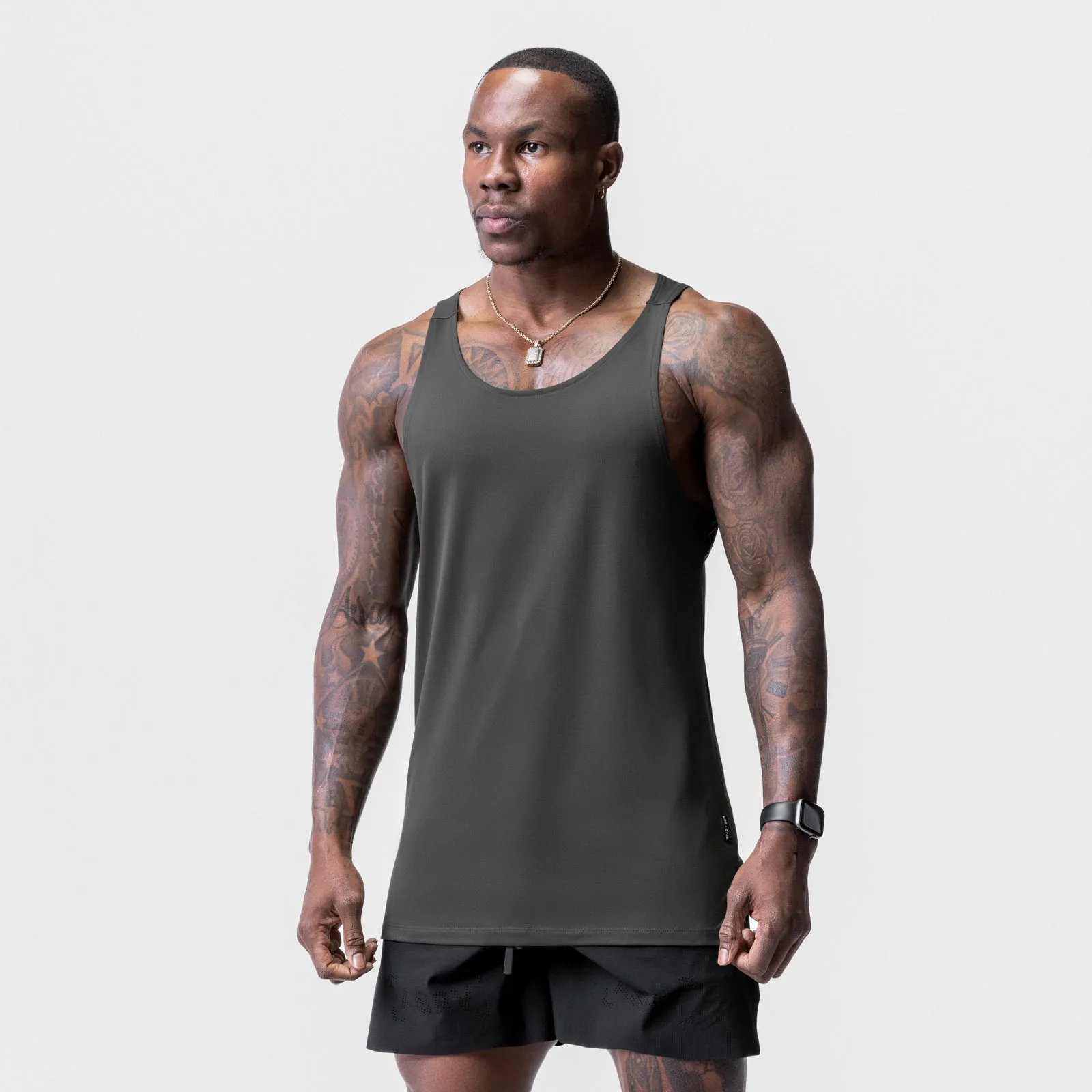 0728. Core Mesh Back Extended Tank - Space Grey