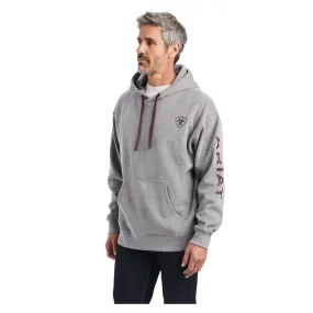 10040817 Ariat Men's Logo Hoodie - Heather Grey