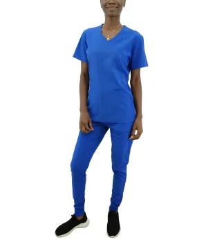 1503ROYAL, Just Scrubs, 2pc Jogger Pants Scrub Set-Royal (S-2XL)