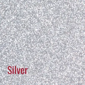 20" Silver Siser Glitter Heat Transfer Vinyl (HTV)