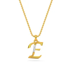 Alphabet E  Unisex Pendant