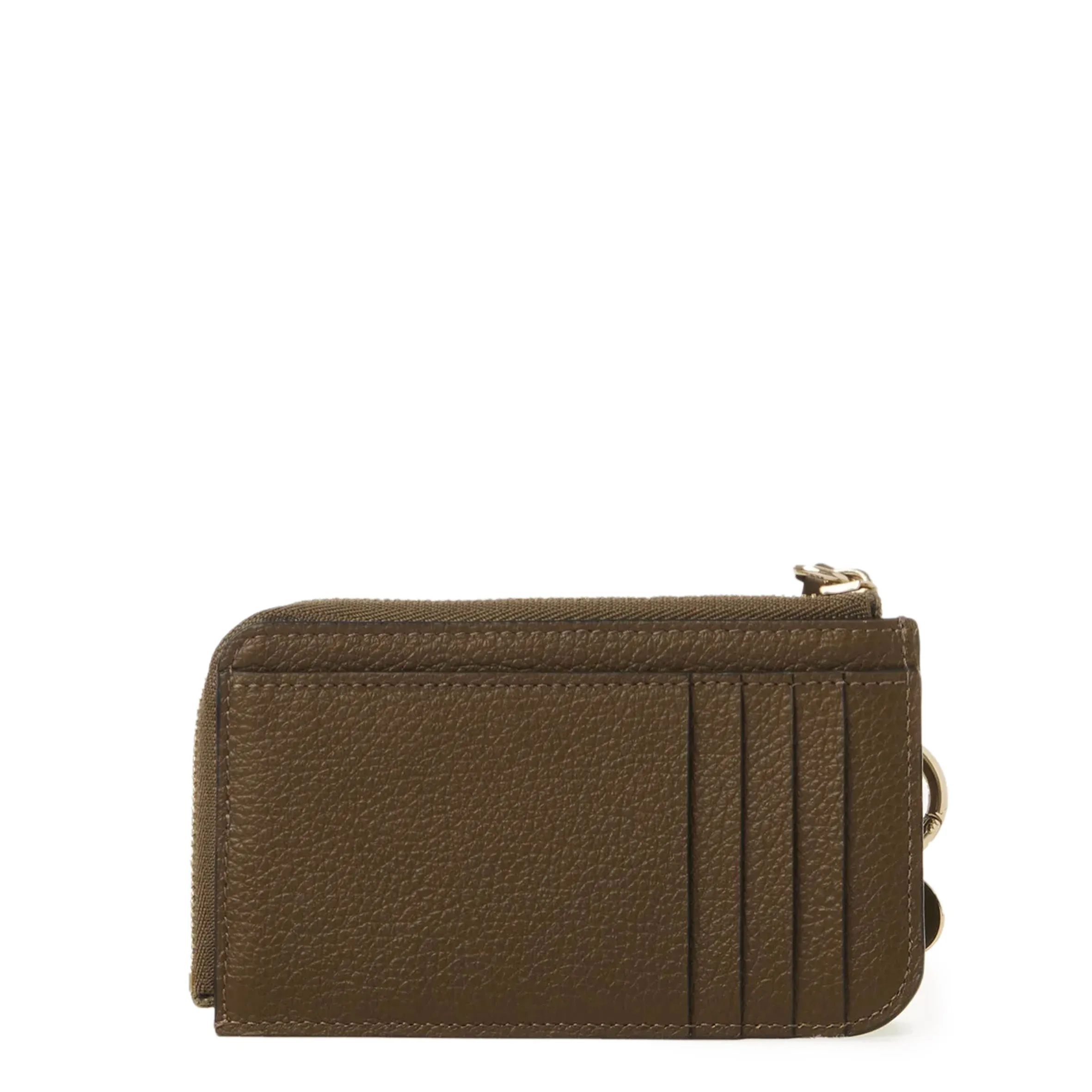 Alphabet Zip Card Holder, Dark Khaki