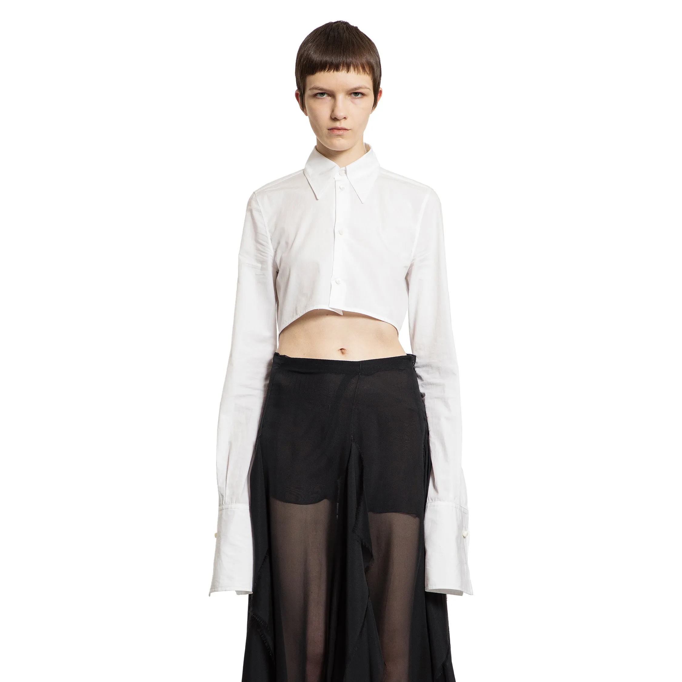 ANN DEMEULEMEESTER WOMAN WHITE SHIRTS