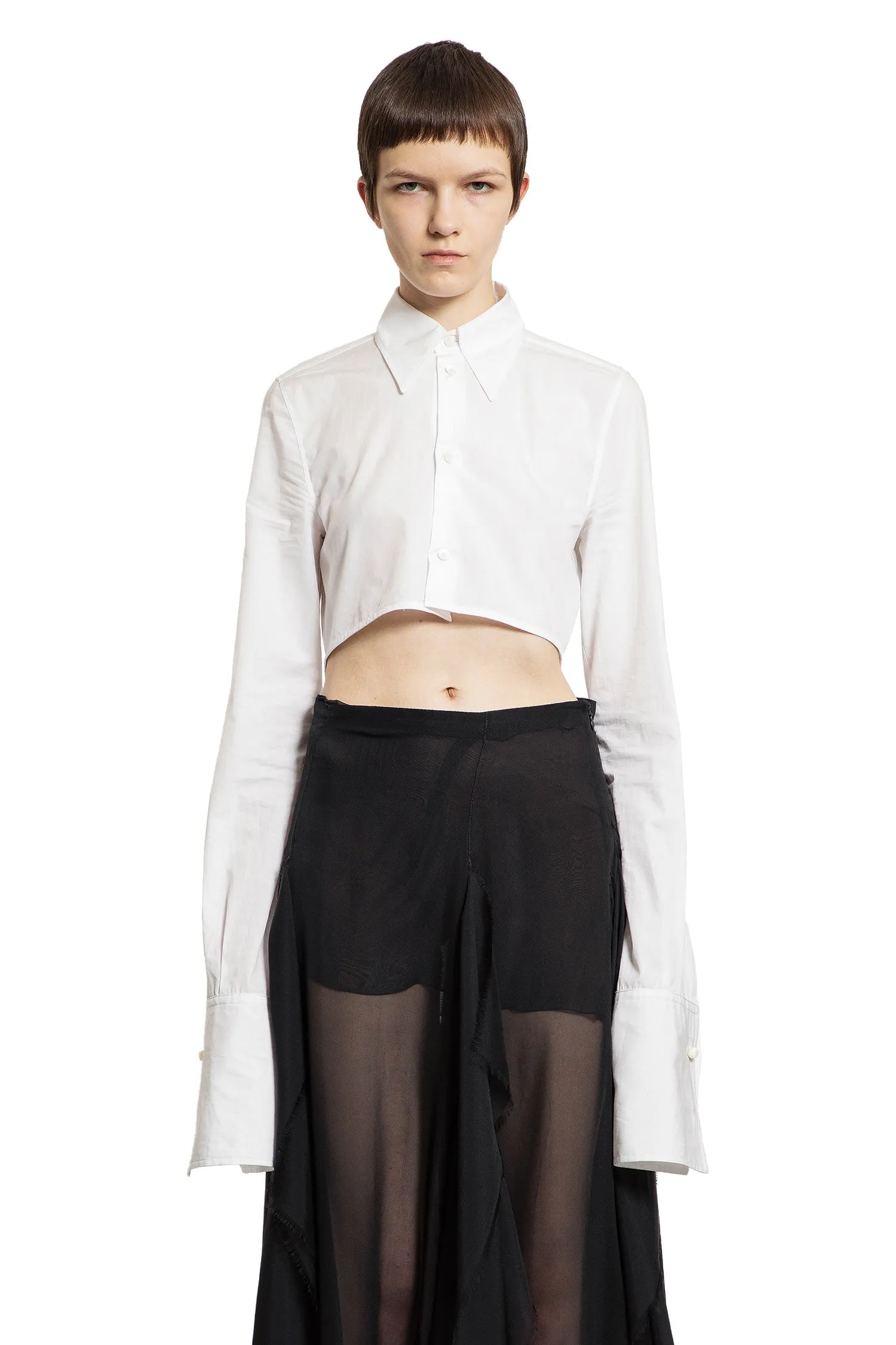 ANN DEMEULEMEESTER WOMAN WHITE SHIRTS