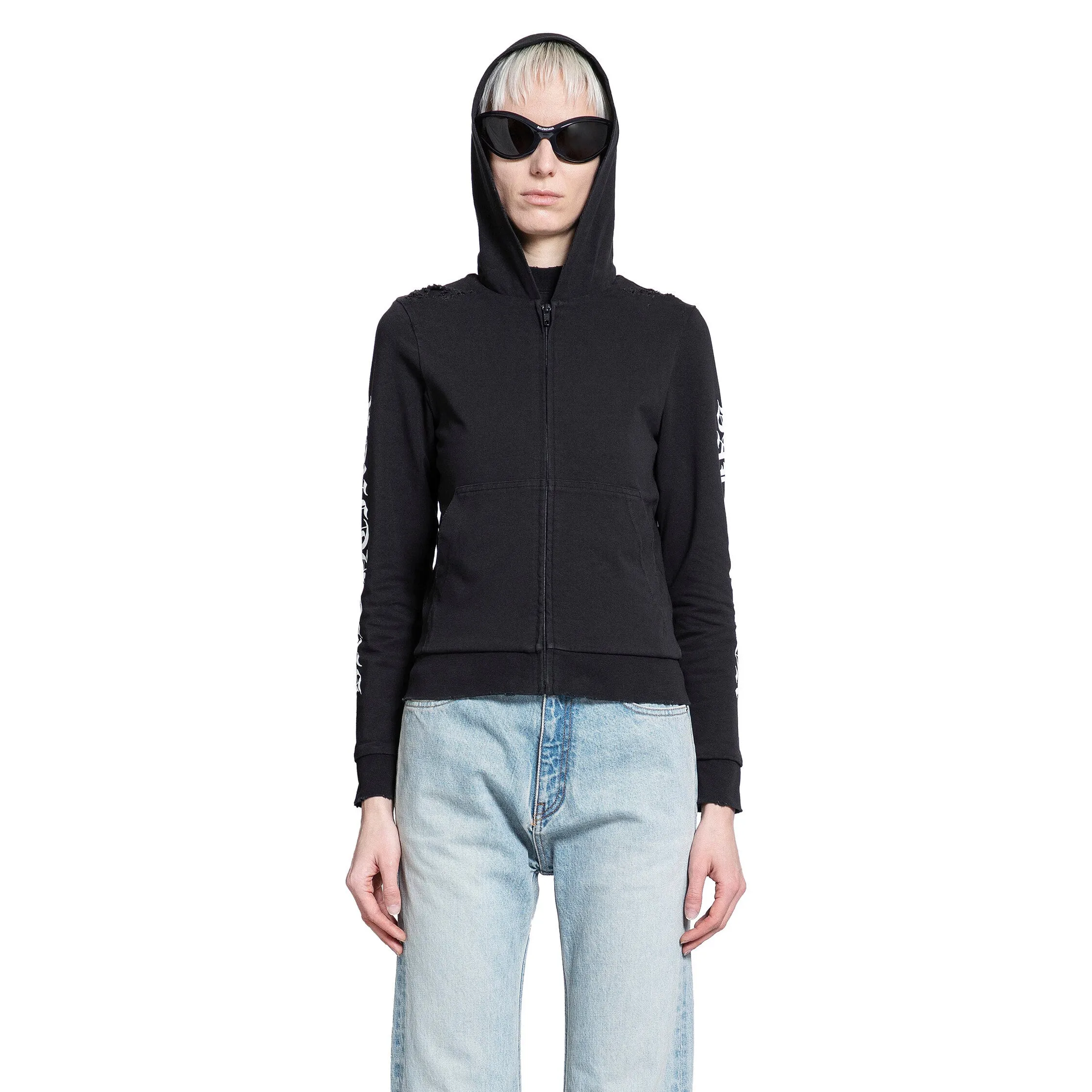 BALENCIAGA WOMAN BLACK SWEATSHIRTS