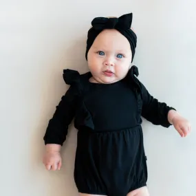 Bamboo Jersey Long Sleeve Bubble Romper in Midnight