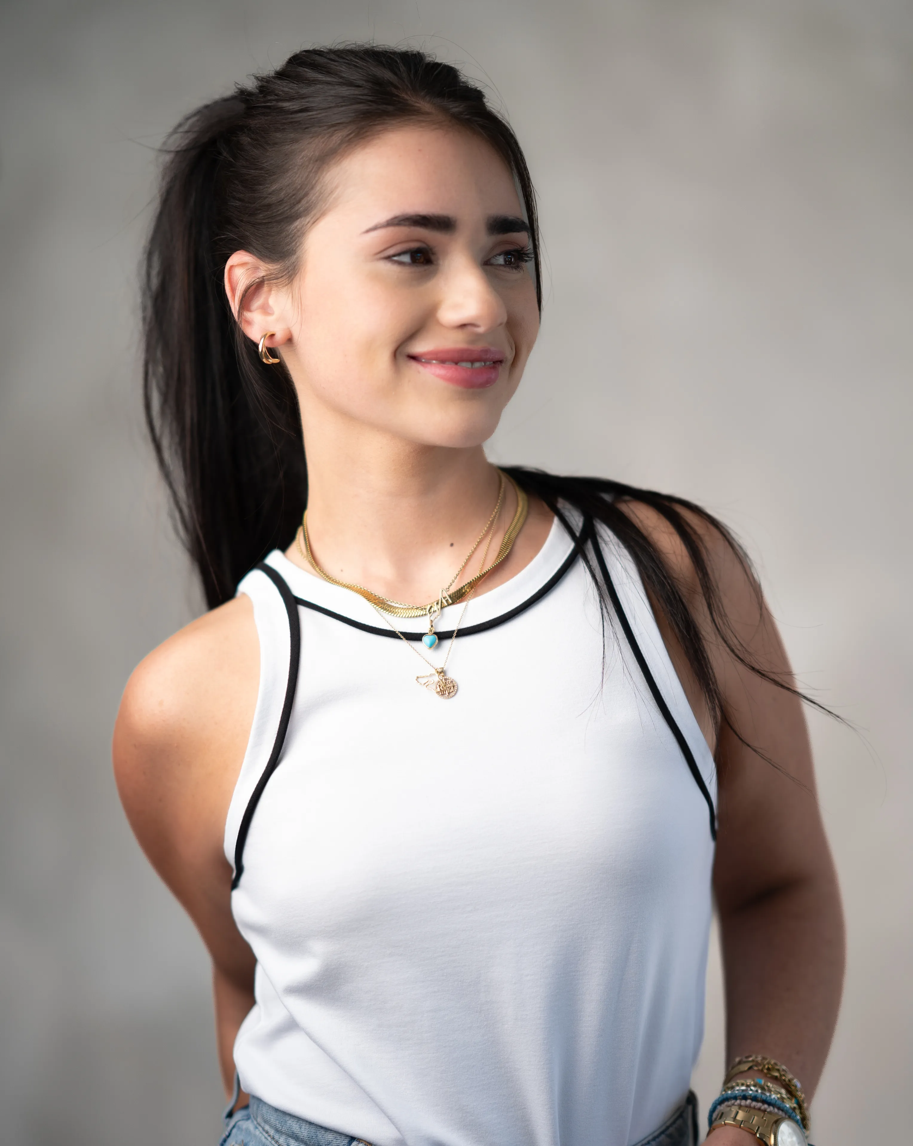 Basic Piped Vest | Ivory