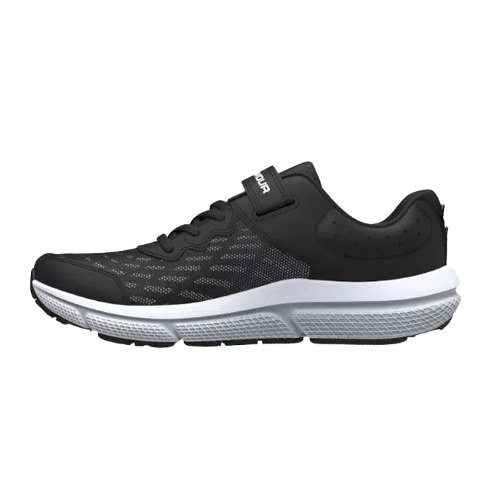 Big Boy Under Armour Assert 10 AC Wide in Black/White/White