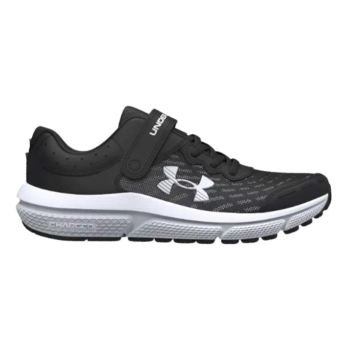 Big Boy Under Armour Assert 10 AC Wide in Black/White/White