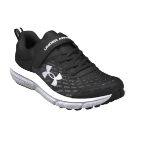 Big Boy Under Armour Assert 10 AC Wide in Black/White/White