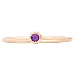 Birthstone Stacking Ring With Amethyst