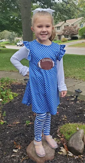 Blue Embroidered Football Set