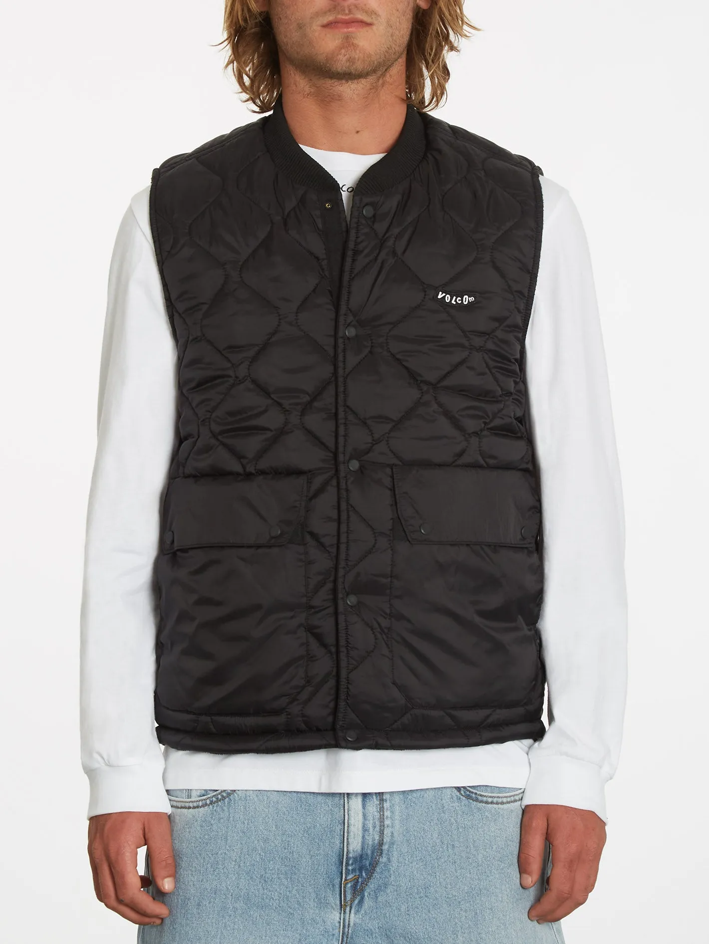 Bowered Vest (Reversible) - BLACK