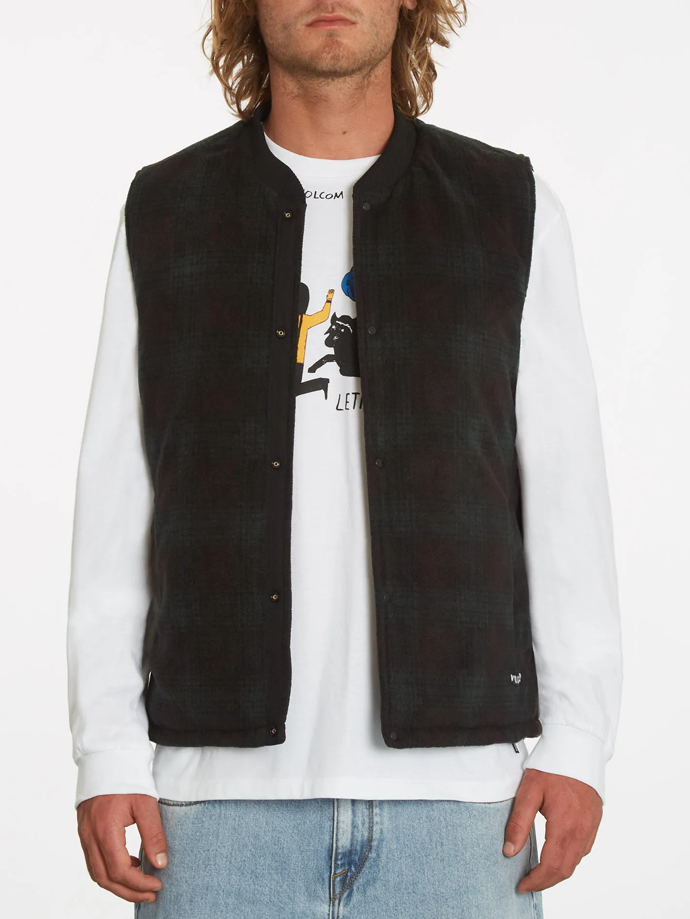 Bowered Vest (Reversible) - BLACK