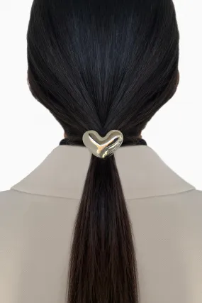 BUBBLE HEART PENDANT HAIR TIE