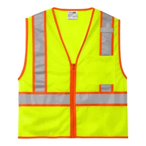 CornerStone ANSI 107 Class 2 Mesh Zippered Two-Tone Vest CSV103