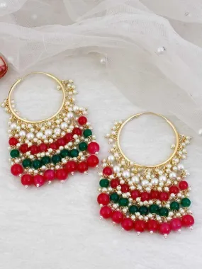 Dark Pink Arpan Hoops