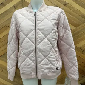 Dickies - Women's Quilted Bomber Jacket - MSRP $90: Pink-women-LG