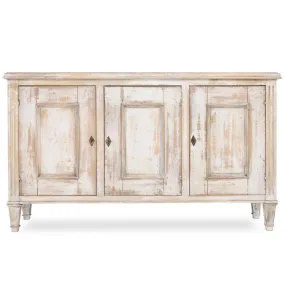 Distressed White Louis XVI Buffet