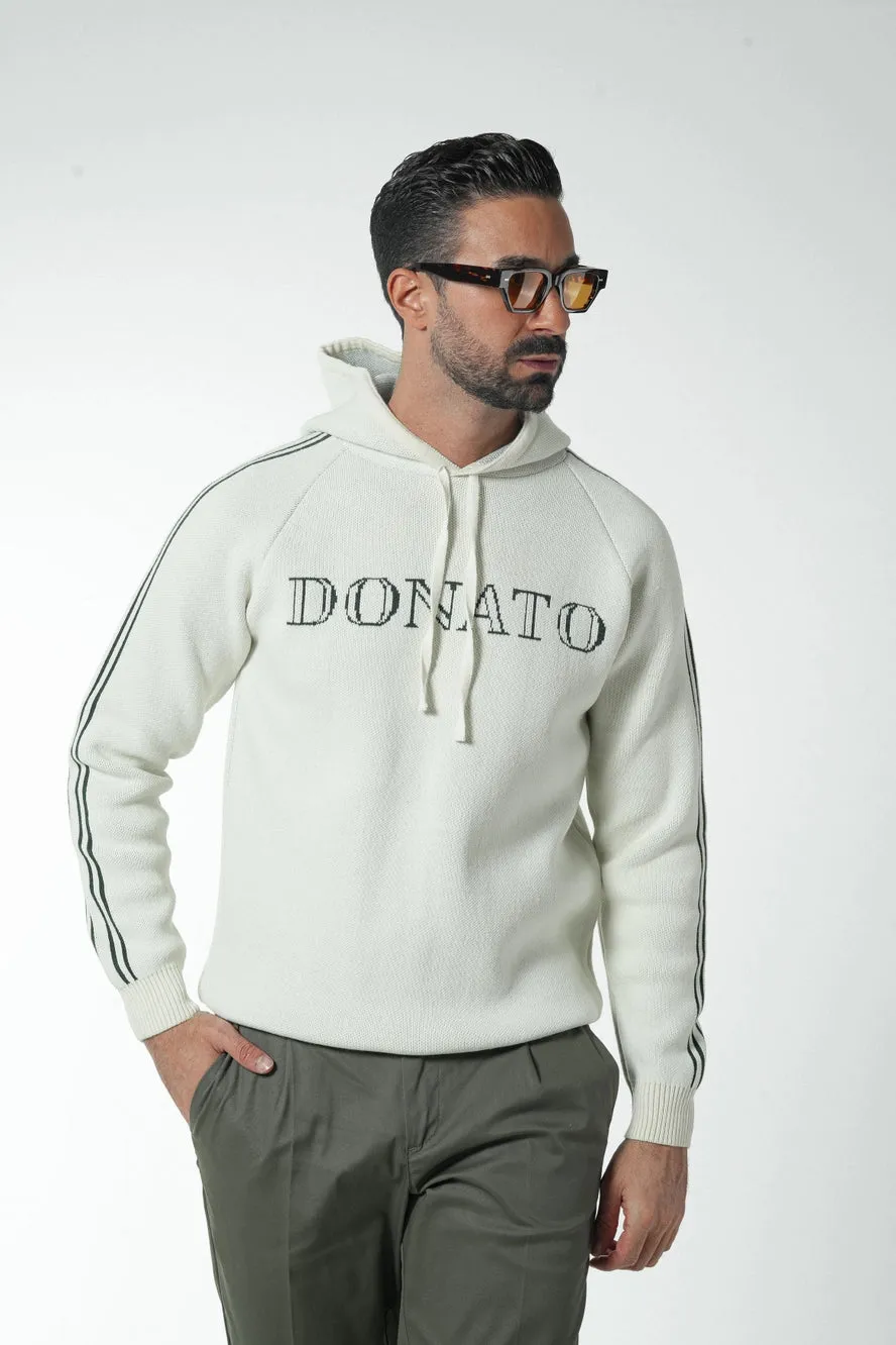 Donato Perola hooded pullover white