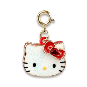 Gold Classic Glitter Hello Kitty Charm