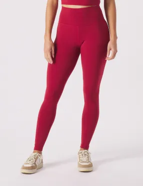 High Waist Pure Legging: Cardinal