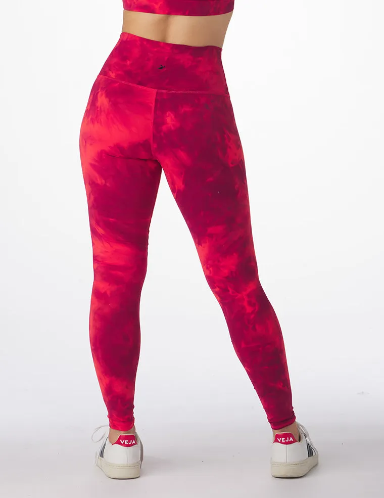 High Waist Pure Legging: Cherry Tie-Dye