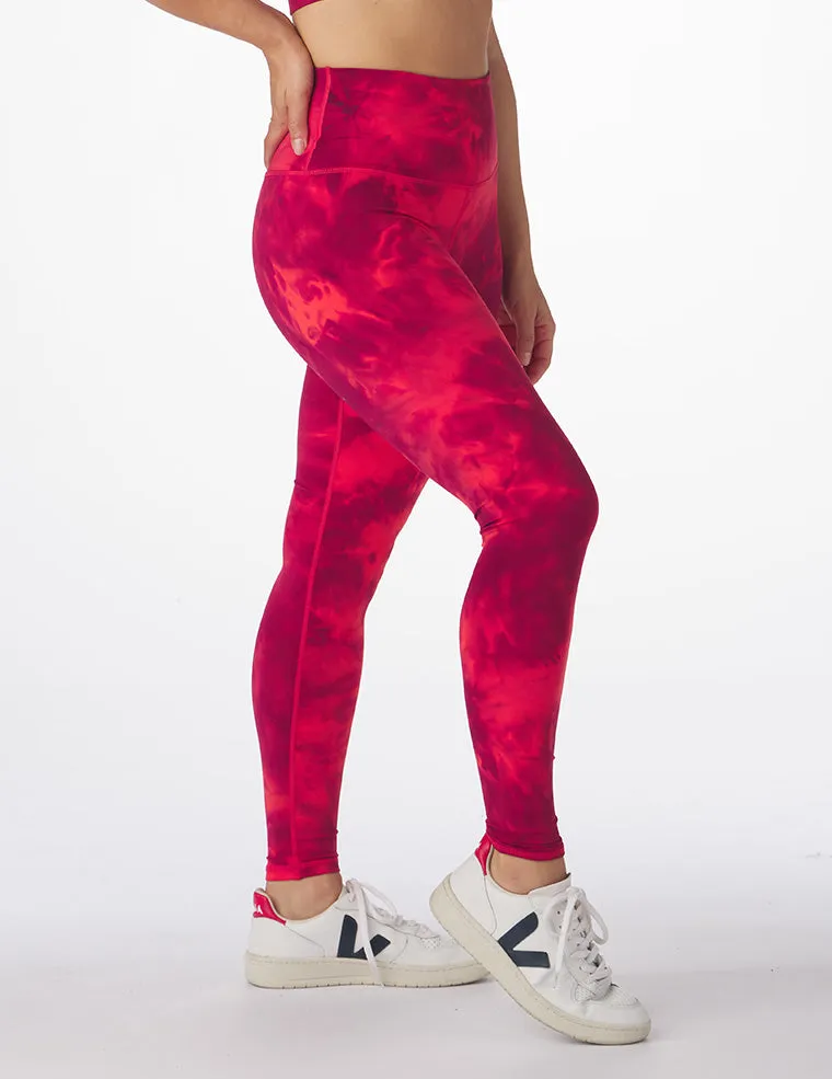 High Waist Pure Legging: Cherry Tie-Dye