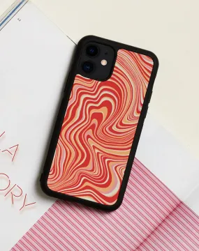 Iphone Case in 70's Ripple in Tangerine