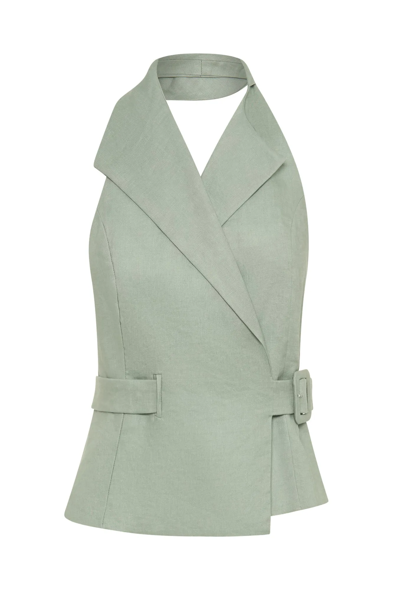 ISABEAU HALTER VEST - Pistachio