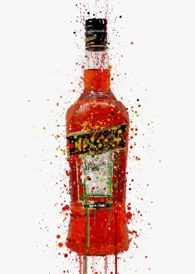 Liquor Bottle Wall Art Print 'Italia'