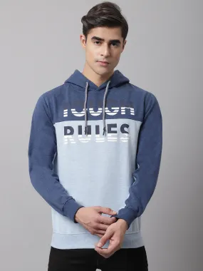 Men Blue Melange Sweatshirt