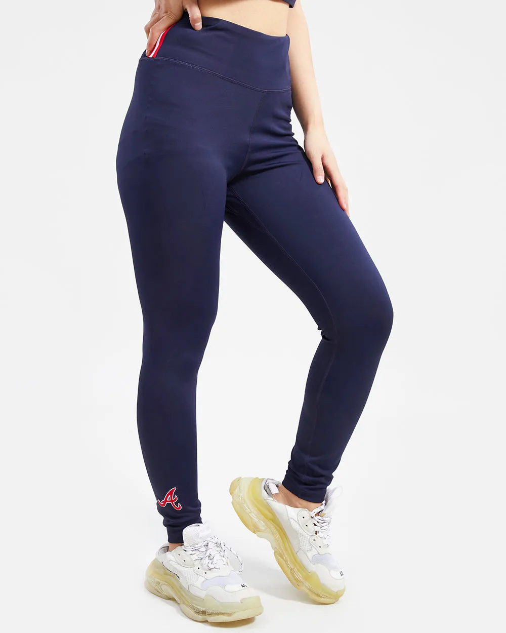 MLB ATLANTA BRAVES CLASSIC WOMEN'S LUX LEGGING (MIDNIGHT NAVY)