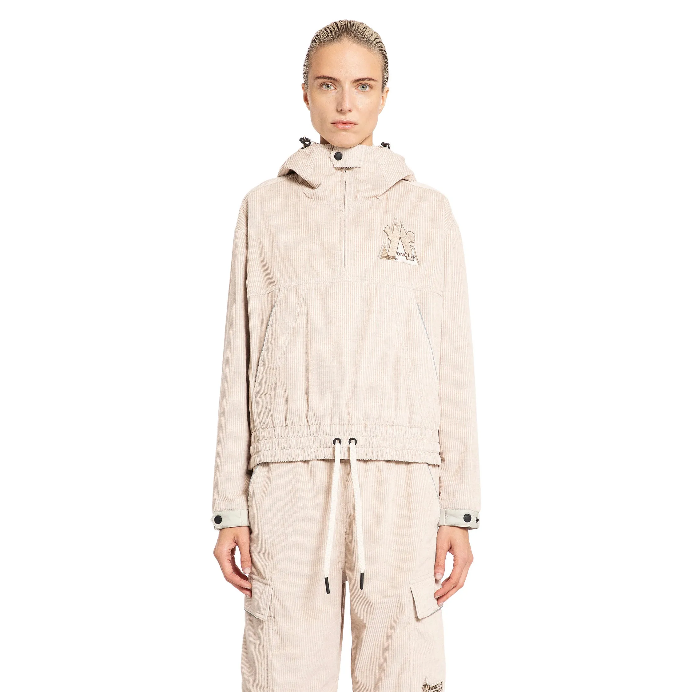 MONCLER GRENOBLE WOMAN BEIGE SWEATSHIRTS