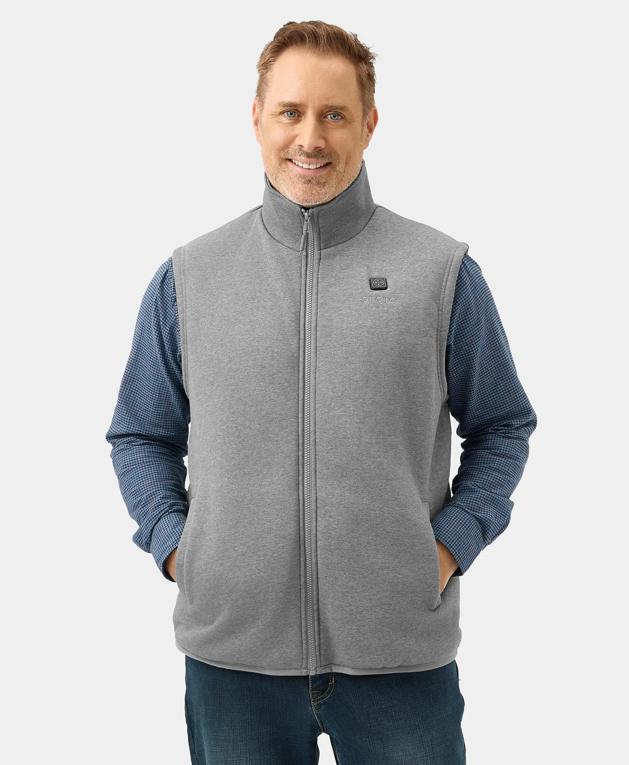 (Open-Box) Men's Heated Fleece Vest - New Colors (Battery Set Not Included)