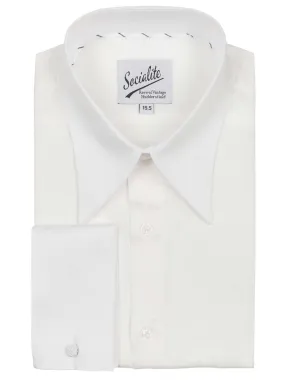 Pearl White Socialite Deluxe Spearpoint Collar Shirt