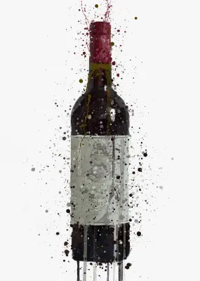 Red Wine Bottle Wall Art Print 'Tinto'