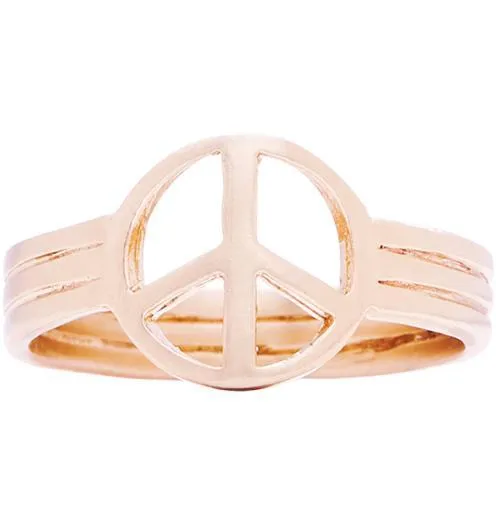 Small Peace Sign Ring