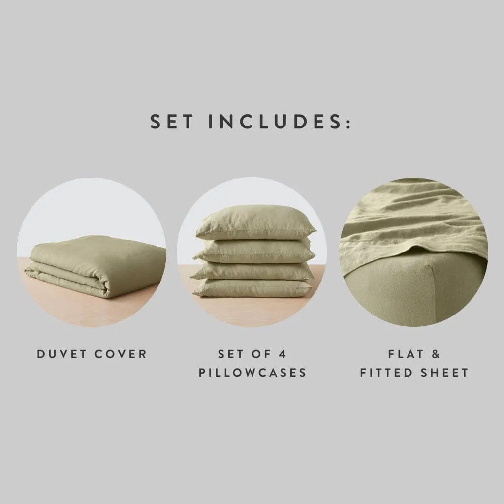 Stonewashed Linen Bed Bundle