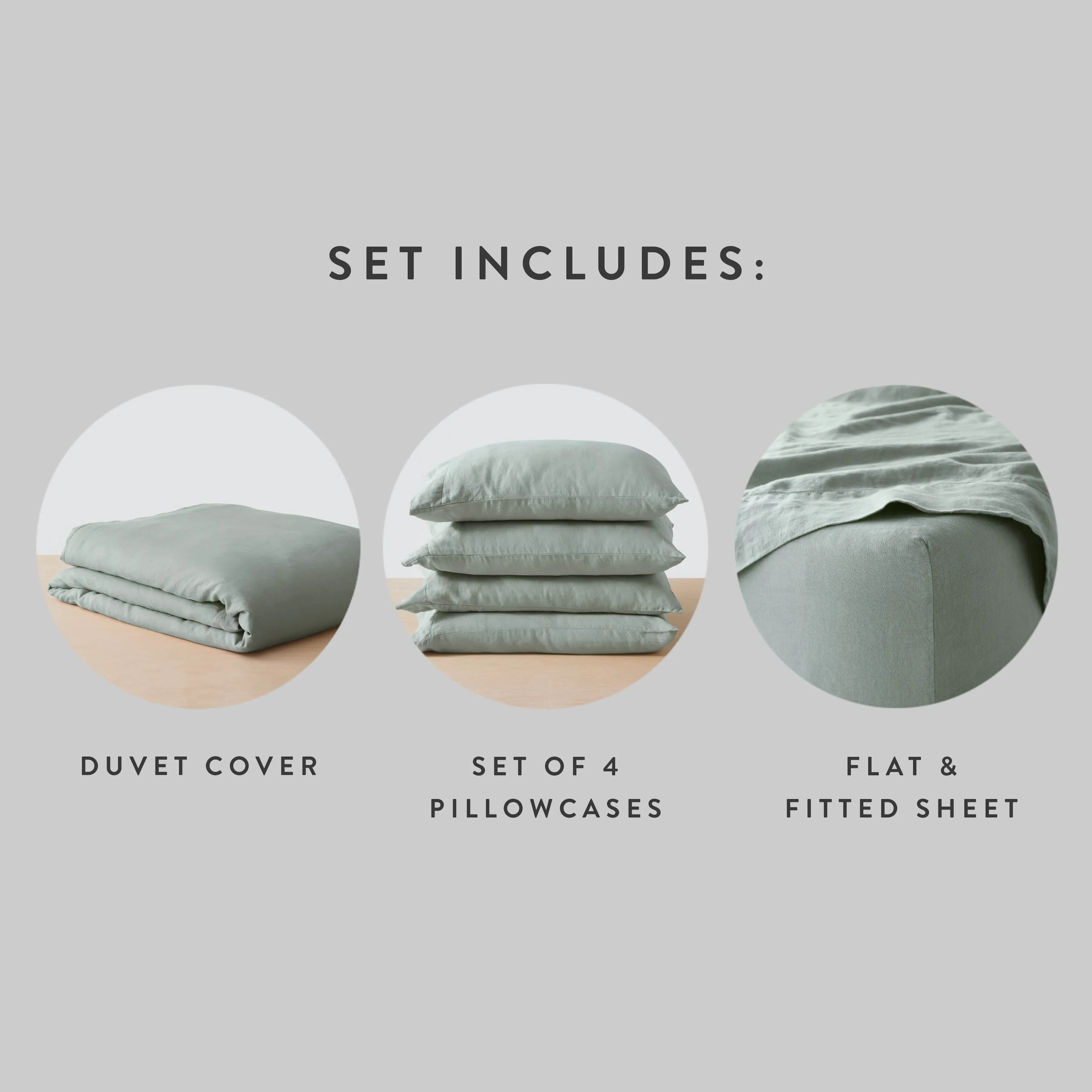 Stonewashed Linen Bed Bundle